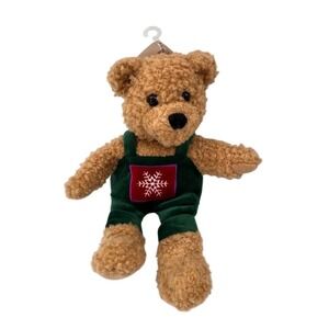 Vintage Hallmark Kiss Kiss Mistletoe Bear Plush Toy Magnetic Nose Paws Holiday